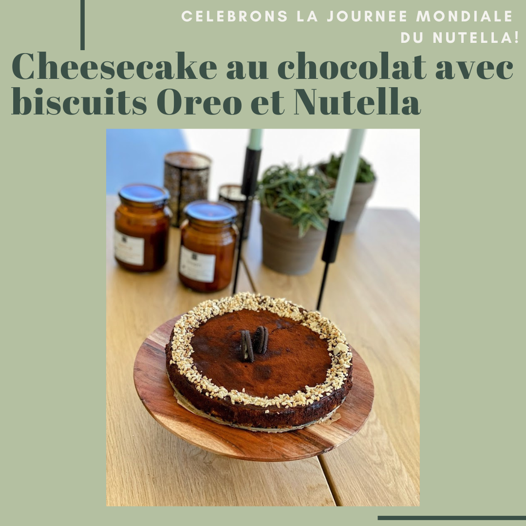 Gâteau au fromage au chocolat avec oreo et nutella